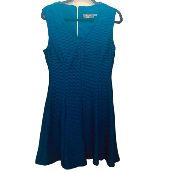 Guess Dresses & Skirts - Guess royal blue dress with gold zipper detail